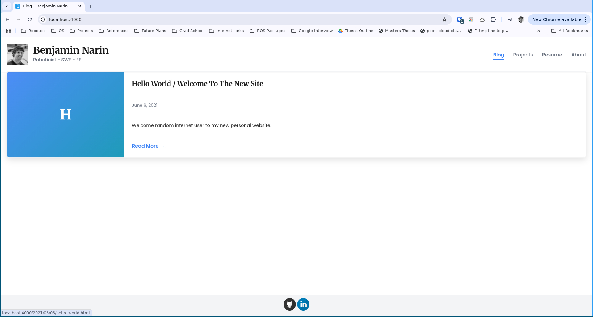 Hello World / Welcome To The New Site
