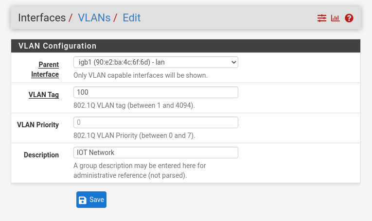 VLAN setup