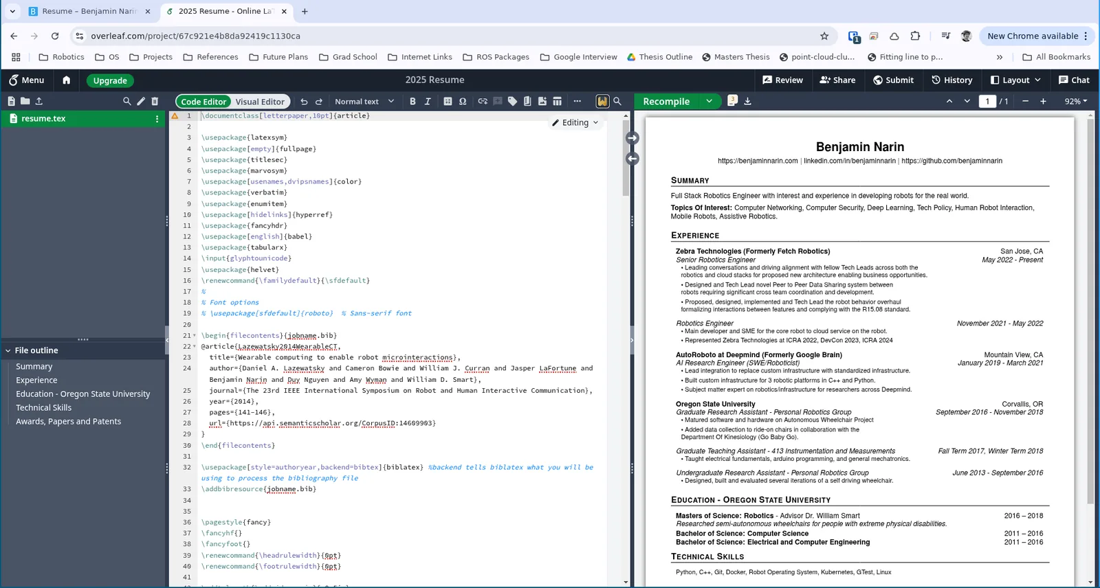 Resume Redesign